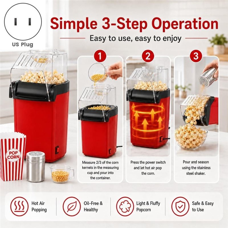 A74X-Hot Air Popcorn Maker Wit - Air Popcorn Maker review and price