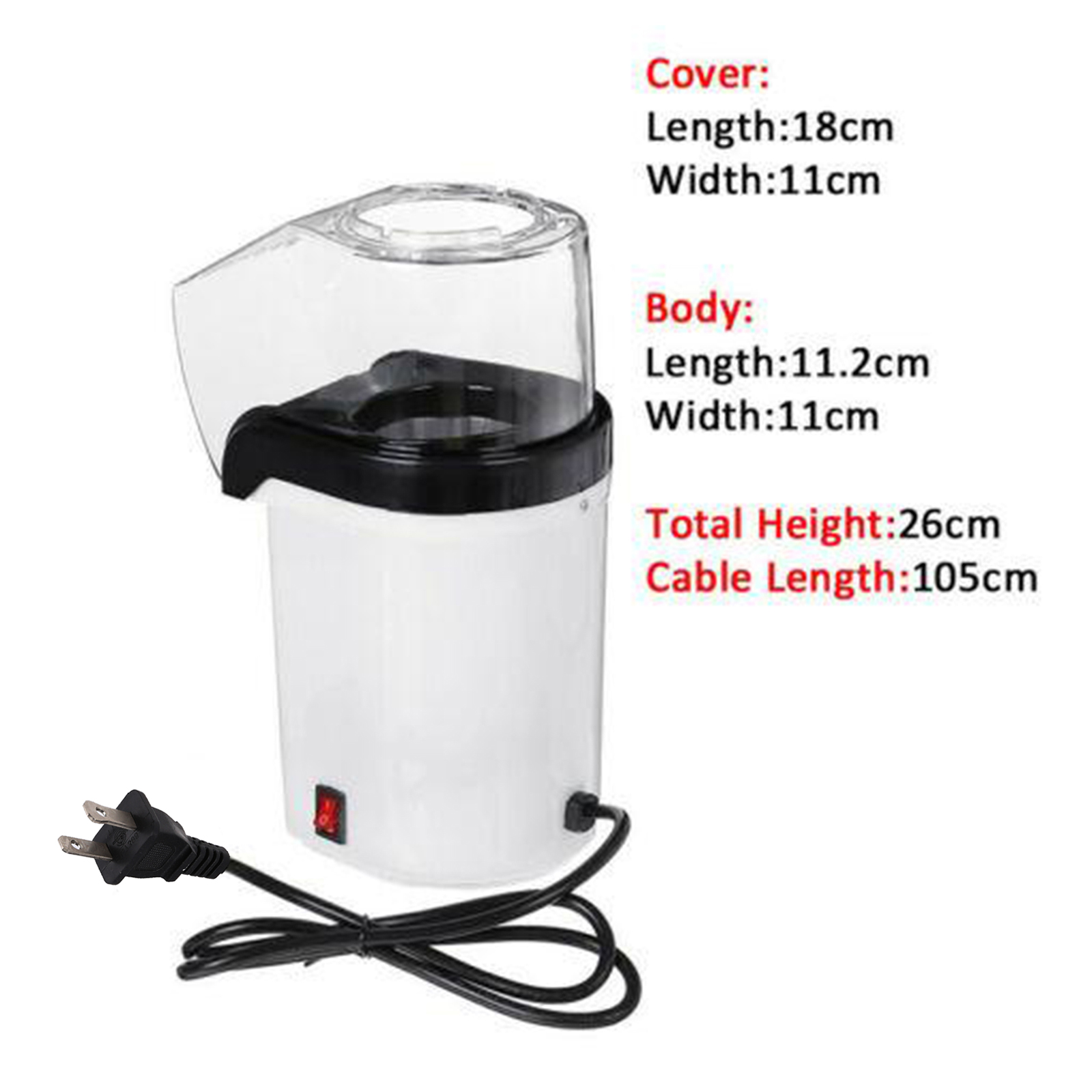 Automatic Oil free Hot Air Pop - Air Popcorn Maker review and price